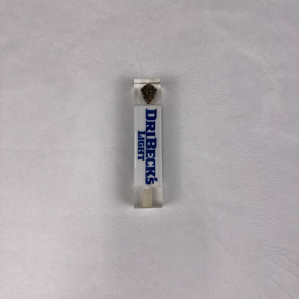 Driebeck's Light Beer Tap Handle Lucite Acrylic Clear White Vintage 4.5"‎ - Picture 4 of 6